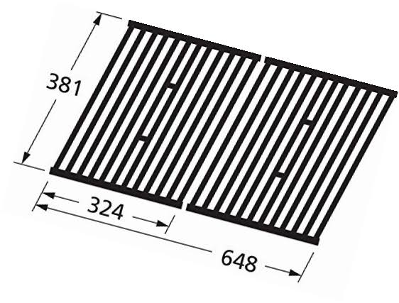 Matte Cast Iron Cooking Grids V773612