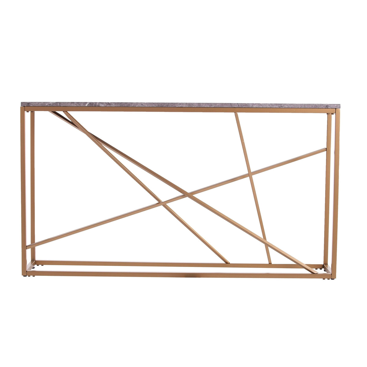 Faux Marble Skinny Console Table N331