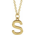 18K Yellow Gold-Plated Sterling Silver Initial S Dangle 18" Necklace F111822