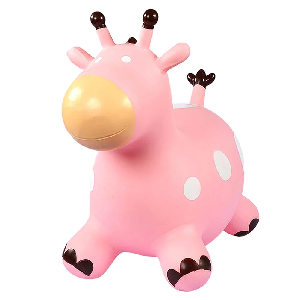 Inflatable Bouncing Horse Toy with Air Pump (Pink) A685