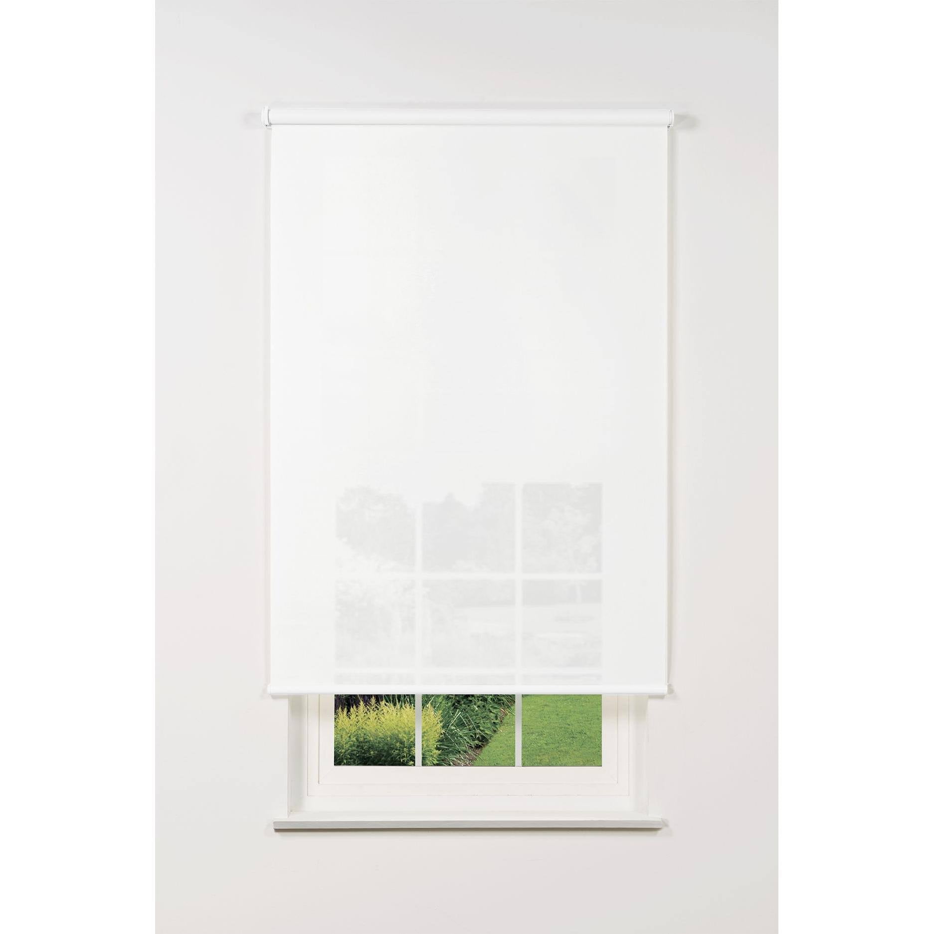 White 71 W x 78 H Cordless Solar Roller Shade A7328