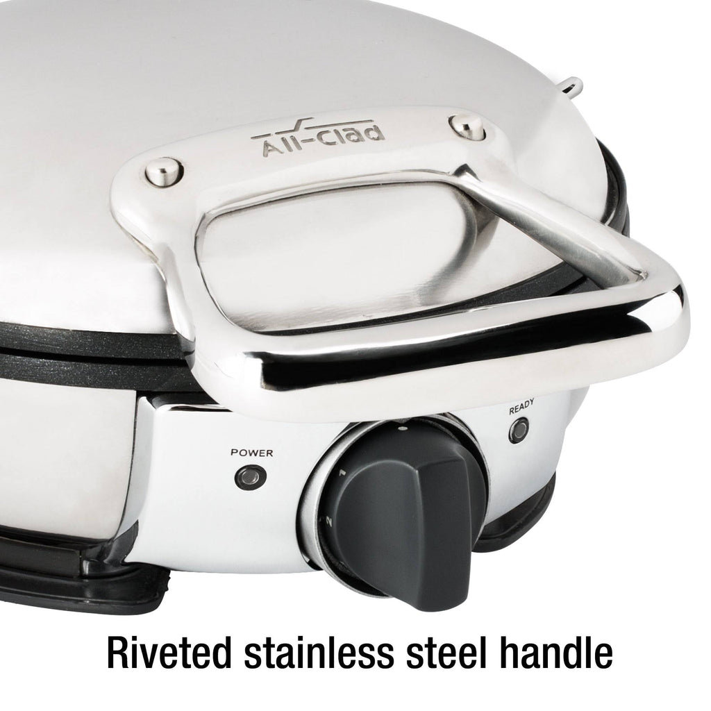 Stainless Steel Round Waffle Maker with 7 Browning F145