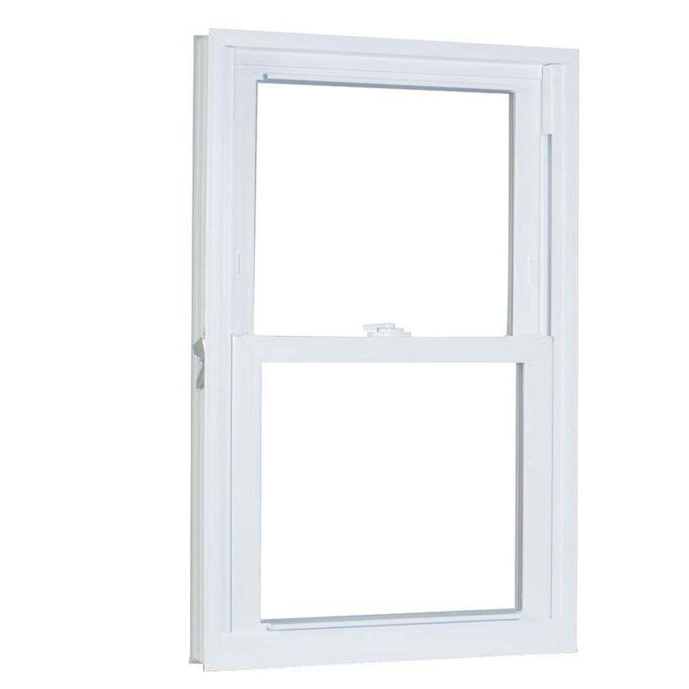 23.75 in. x 61.25 in. White Vinyl Double Hung Window U97135