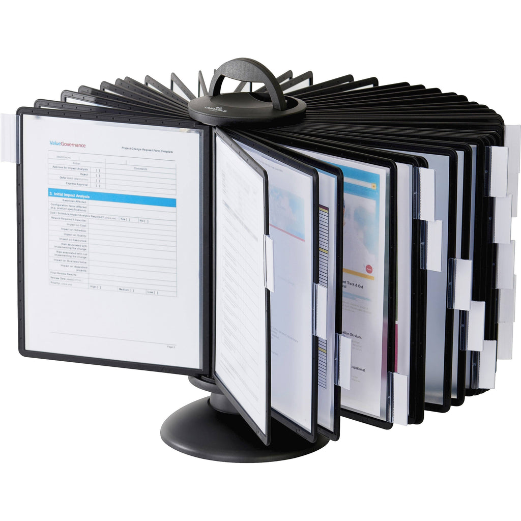 Black Sherpa 40-Panel Carousel Reference System, 80-Sheet Capacity I8229