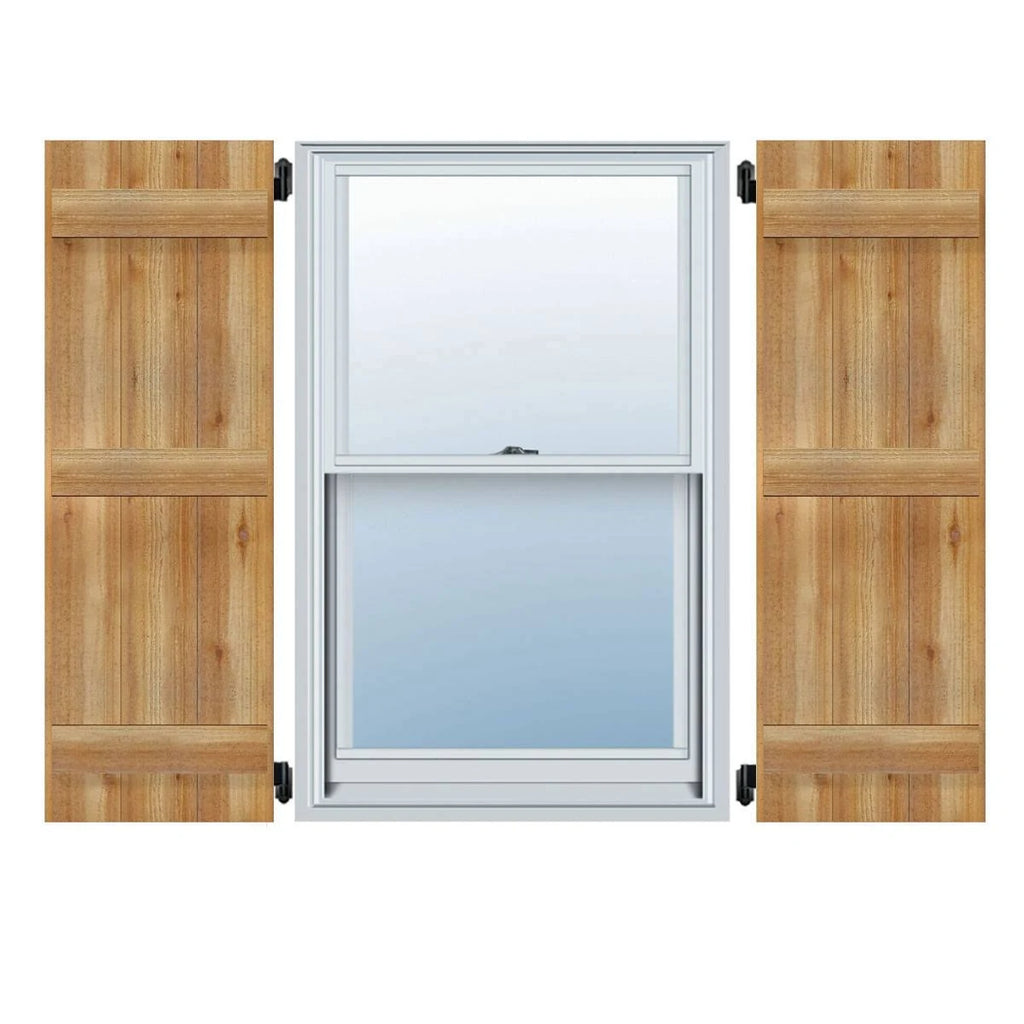 Rough Sawn Wood Board-n-Batten Shutters M814