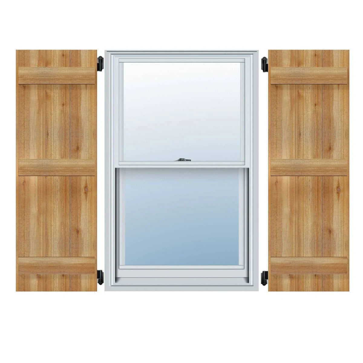 Rough Sawn Wood Board-n-Batten Shutters M814