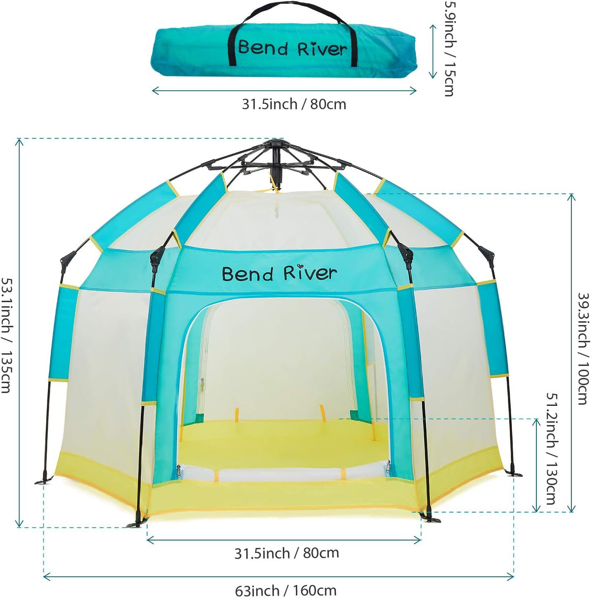 Portable Baby Beach Tent with Canopy N182272