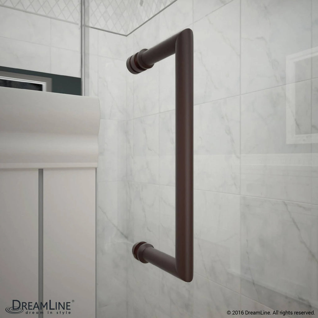 Frameless Hinged Shower Door in Oil Rubbed Bronze Z692769
