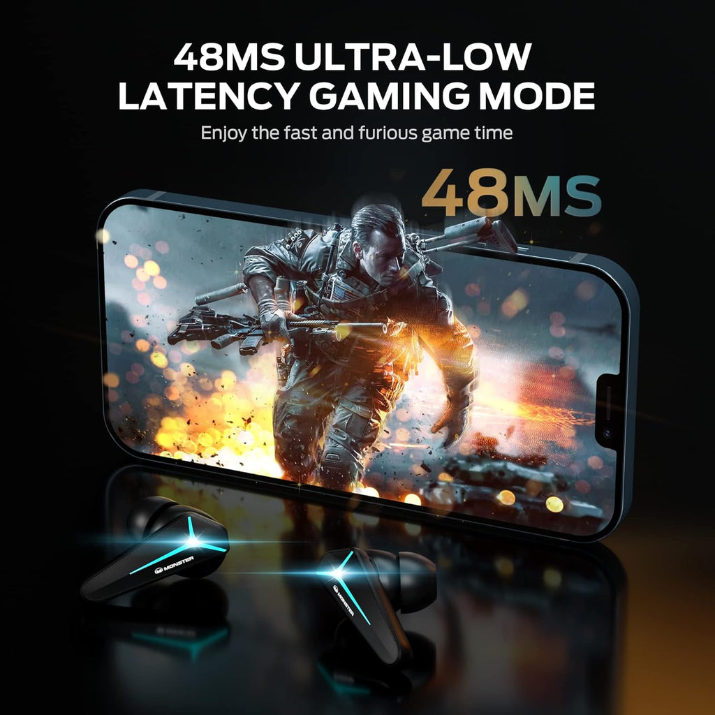 Black TWS Gaming Earbuds with Bluetooth 5.0 C485