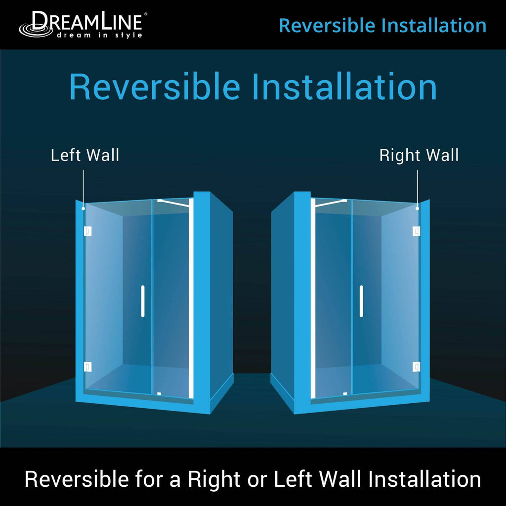 Brushed Nickel Frameless Hinged Shower Door X658341