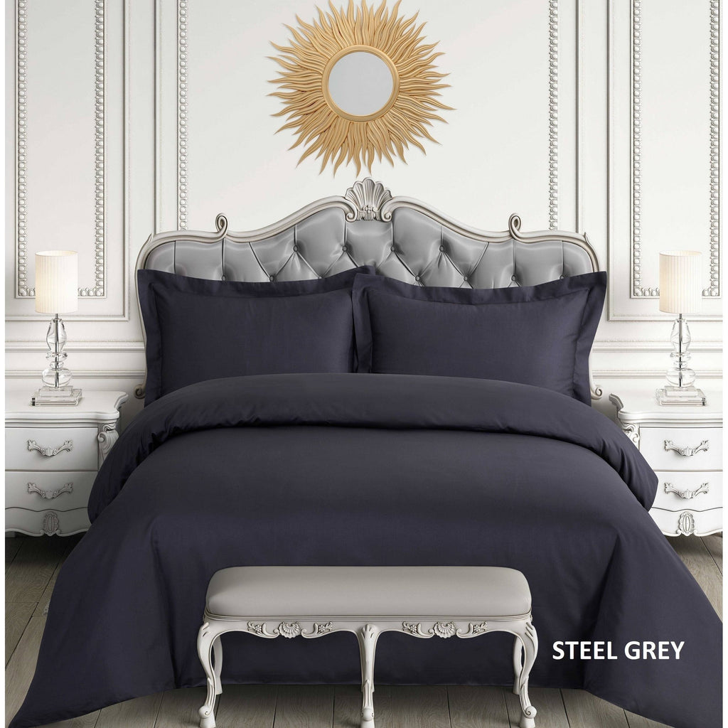 King Steel Grey Oversized Duvet Cover Set K735551