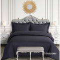 King Steel Grey Oversized Duvet Cover Set K735551
