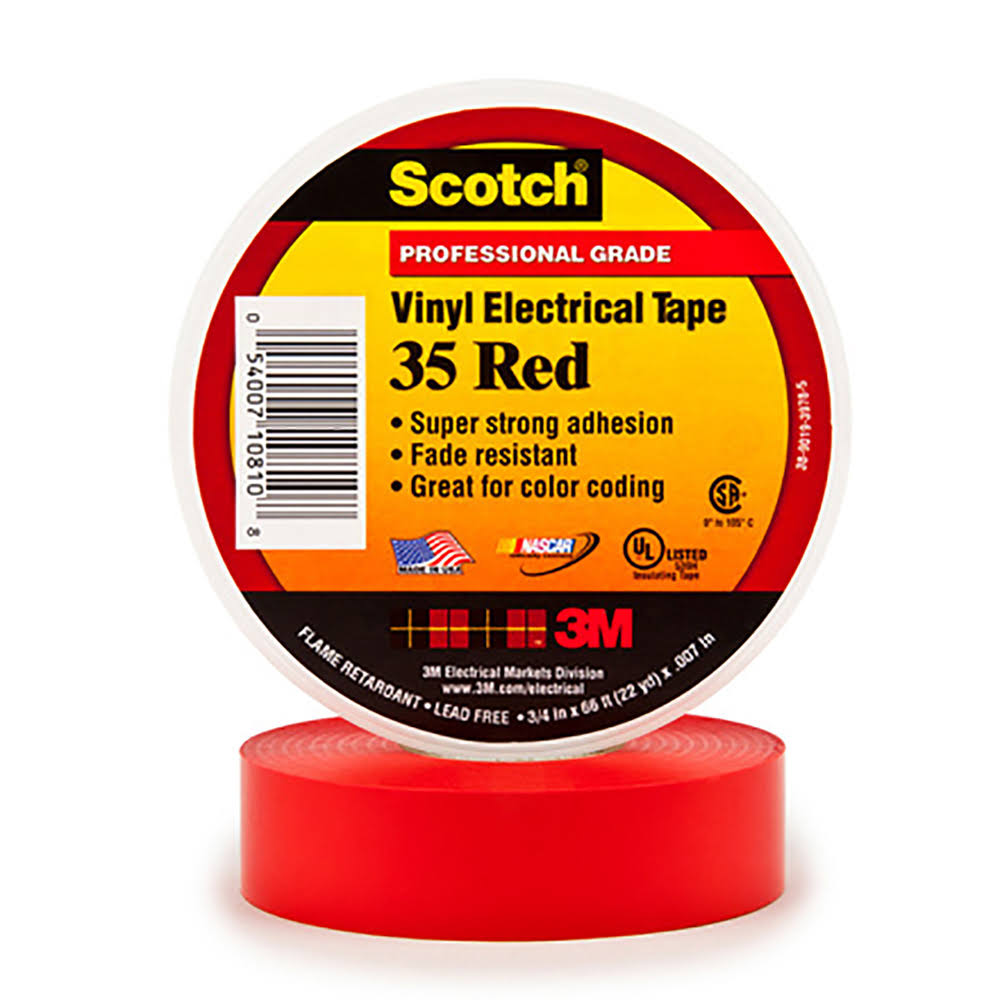 3/4x22 x 66& Red (10 Pack) Electrical Tape S805805