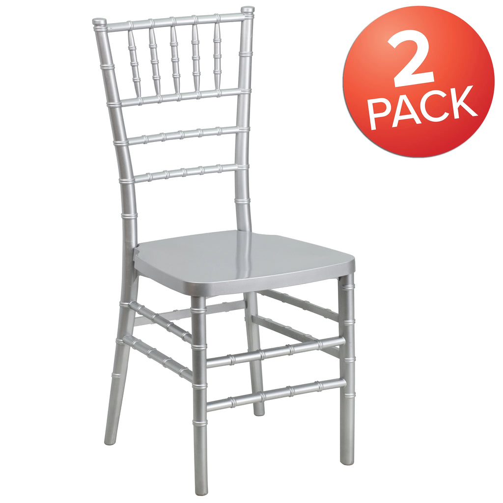 Silver Resin Stacking Chiavari Chair G15208