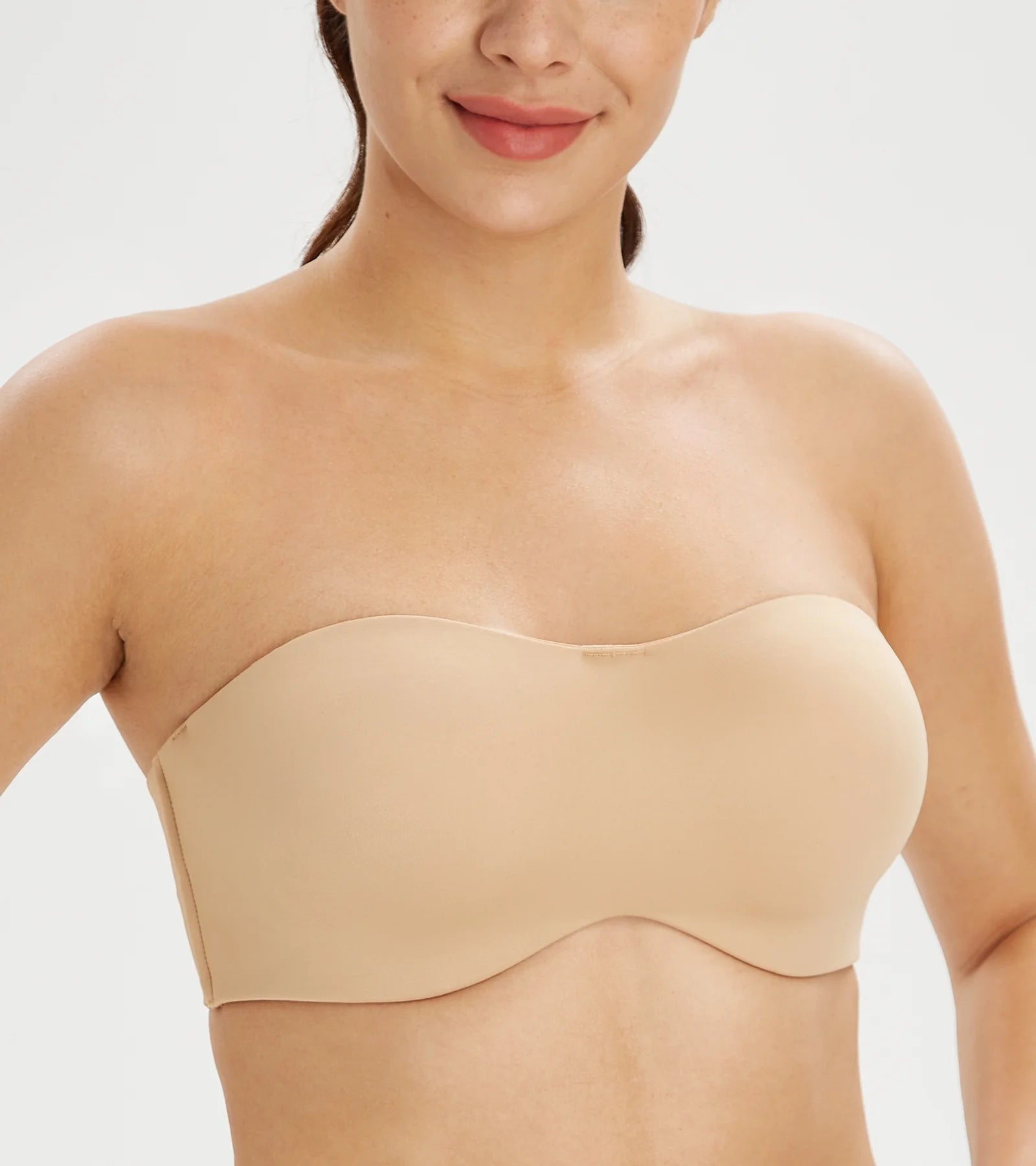 Seamless Strapless Minimizer Bra (Beige, 44DD) F128145