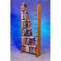 Solid Oak 6 Row Dowel VHS Rack H193