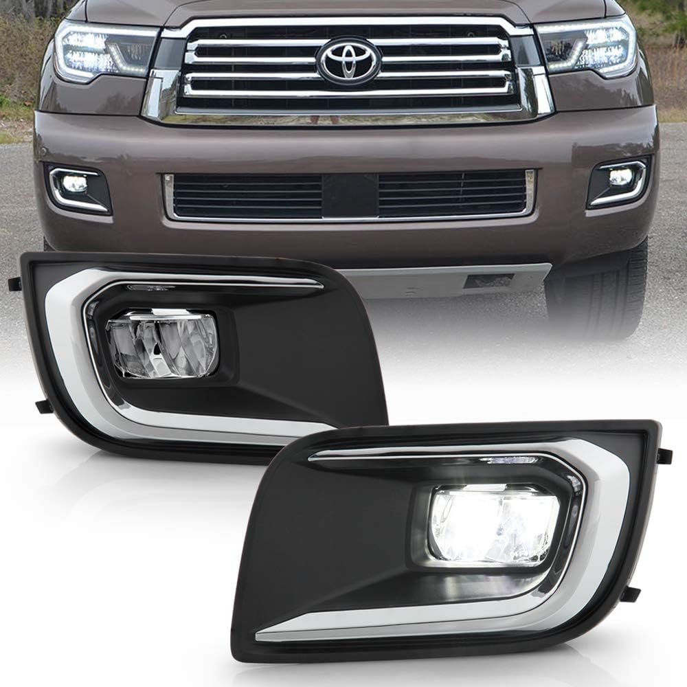 Front Bumper LED Fog Lights Driving Lamps Pair Set Assembly Left Right C681990