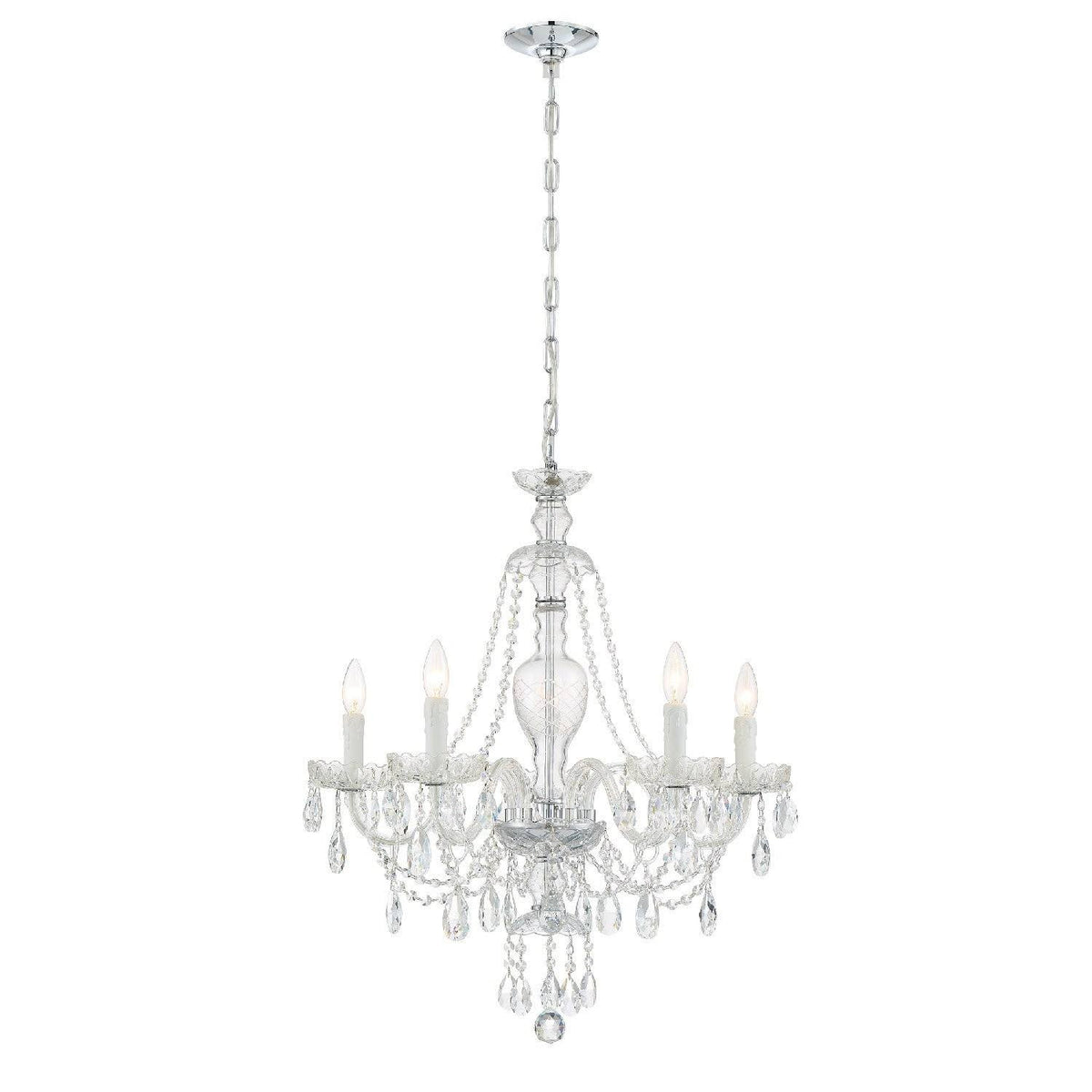 Chrome 5 Light Chandelier A42749
