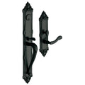 Satin Black Single Cylinder Mortise Handleset Trim Y26637