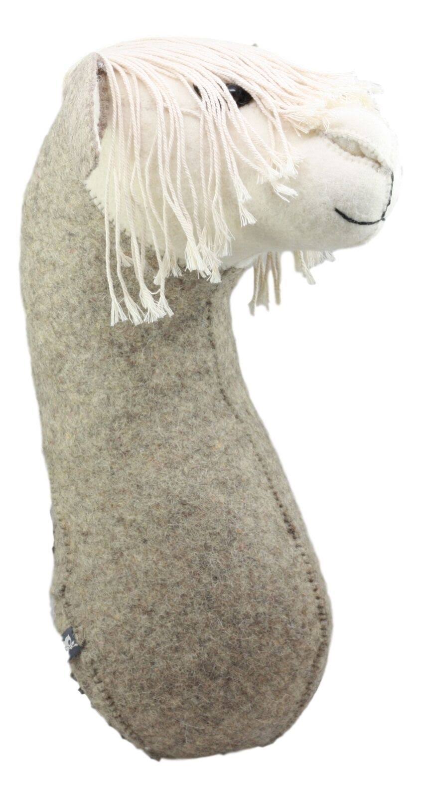 Large Handmade Organic Camelid Llama Head Wall Decor S6398