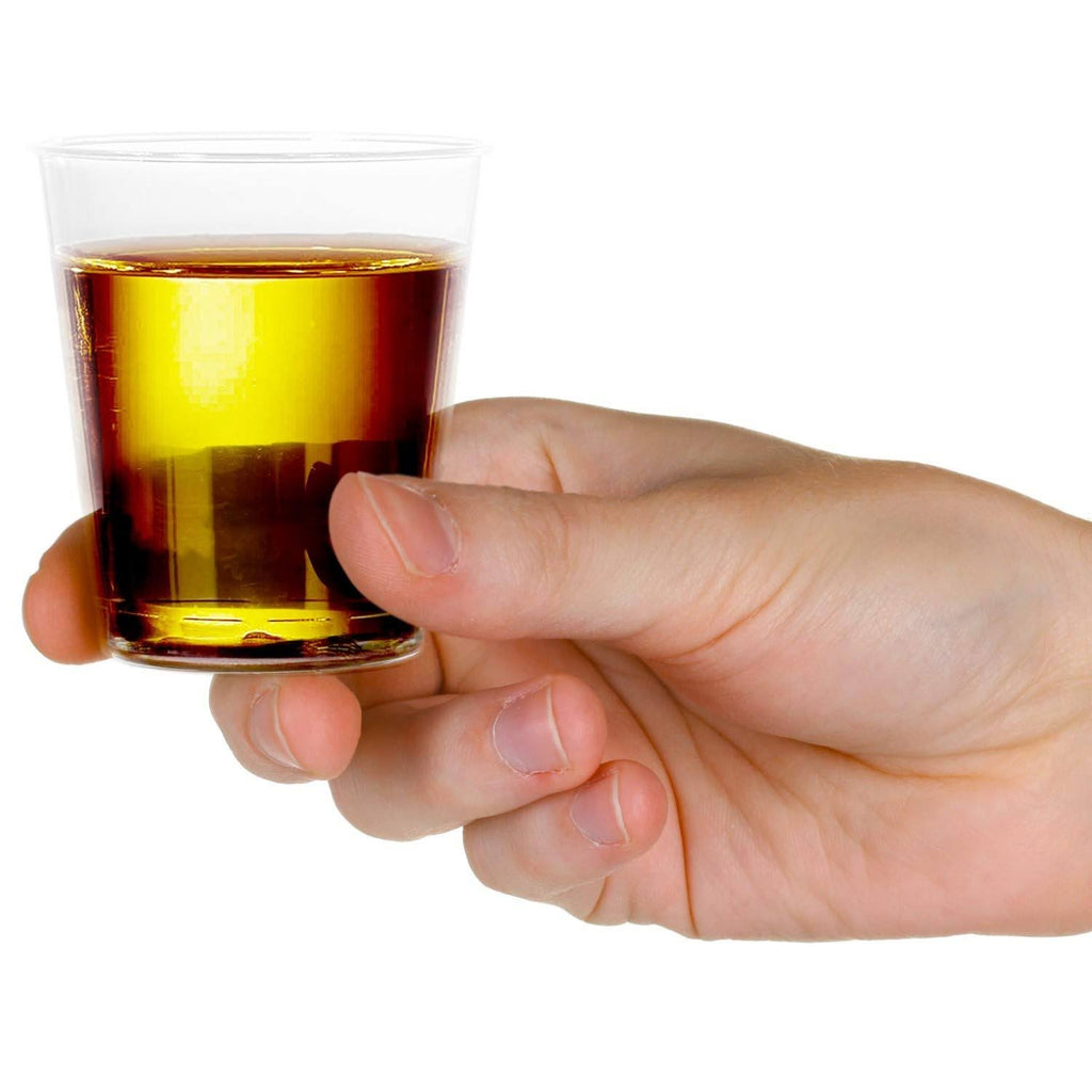 1000 Pack Clear Plastic 1.5oz Disposable Shot Glass D3634