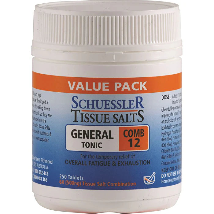 Schuessler Tissue Salts Comb 12 250t I560