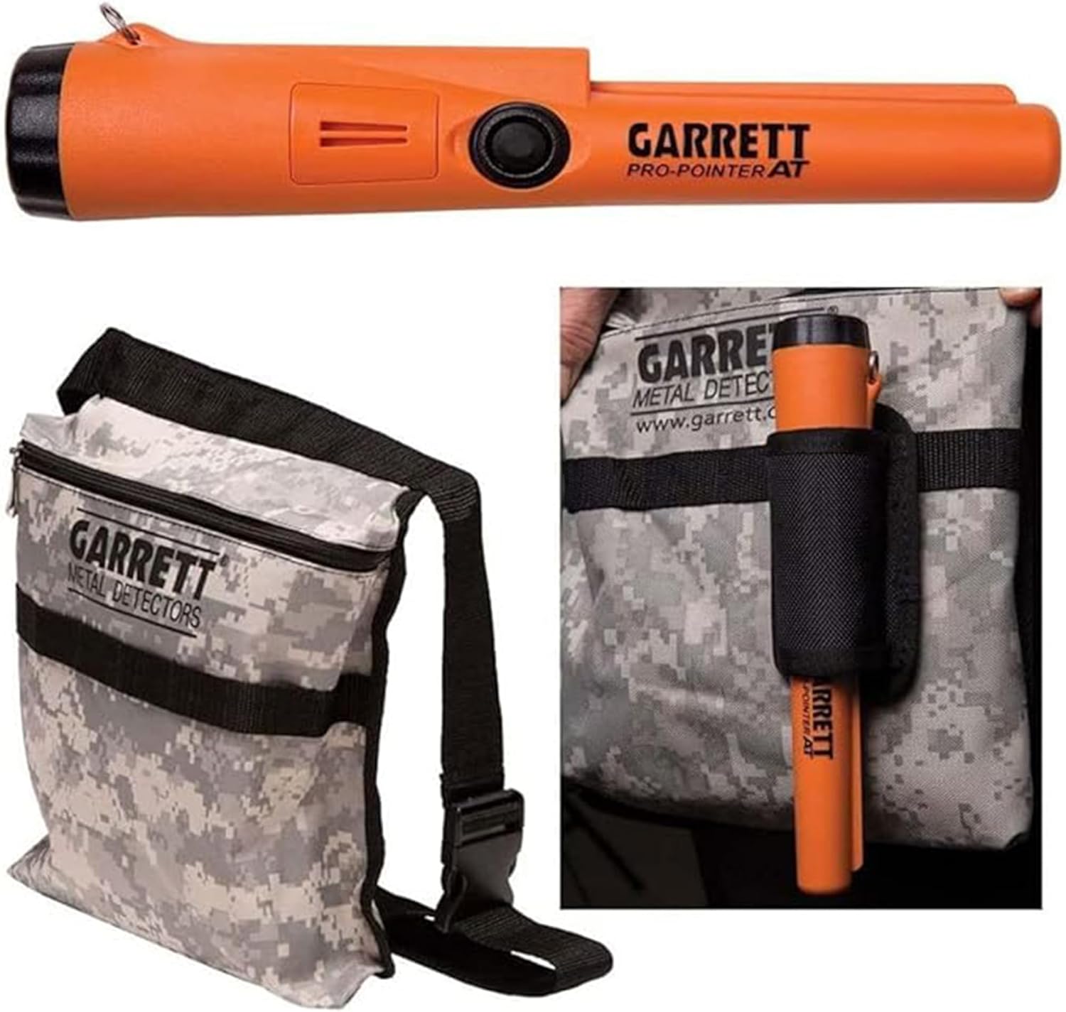 Waterproof Metal Detector with Camo Pouch N8049
