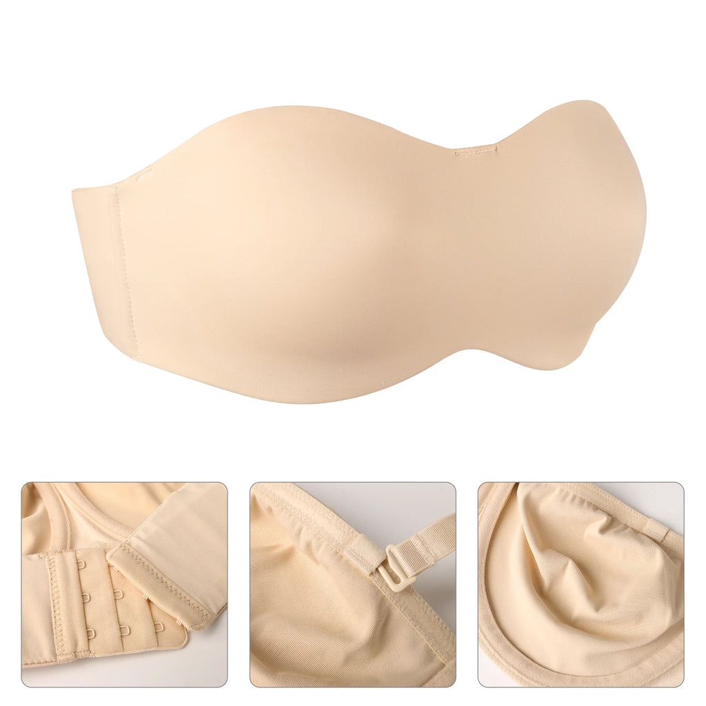 Seamless Strapless Minimizer Bra (Beige, 44DD) F128145