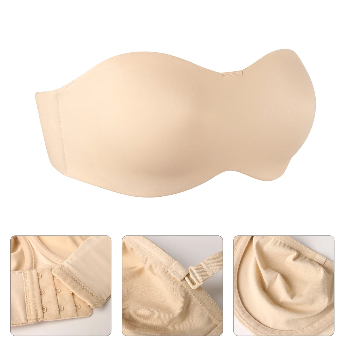 Seamless Strapless Minimizer Bra (Beige, 44DD) F128145