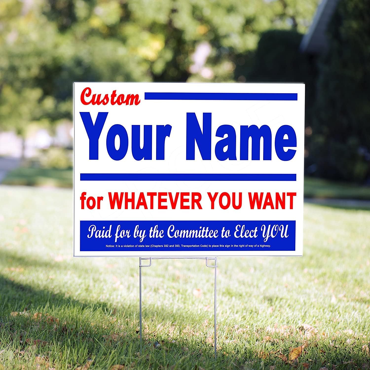 50 Pack Double-Sided Weatherproof Yard Signs T142