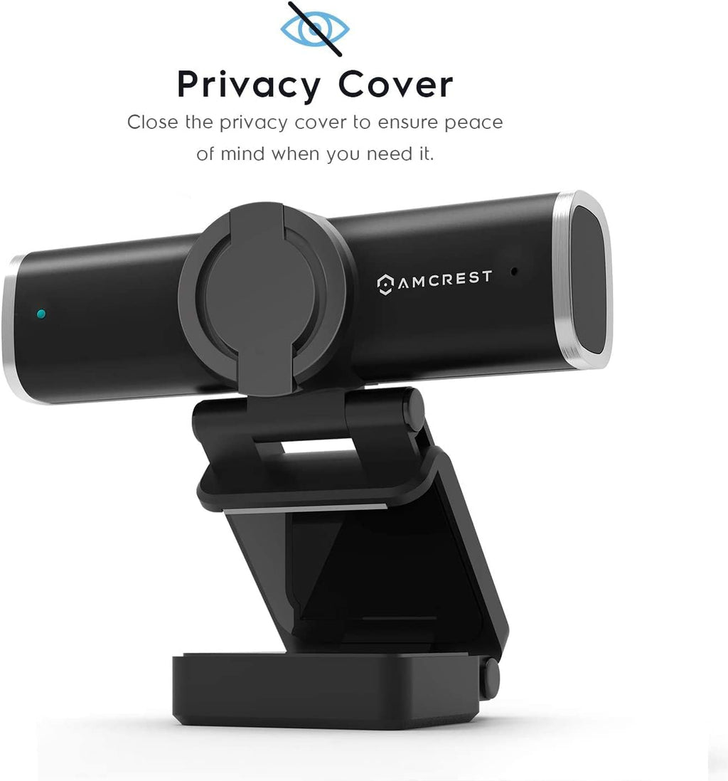 4-Megapixel USB Webcam with Microphone & Privacy Cover, Pack of 2 P459291