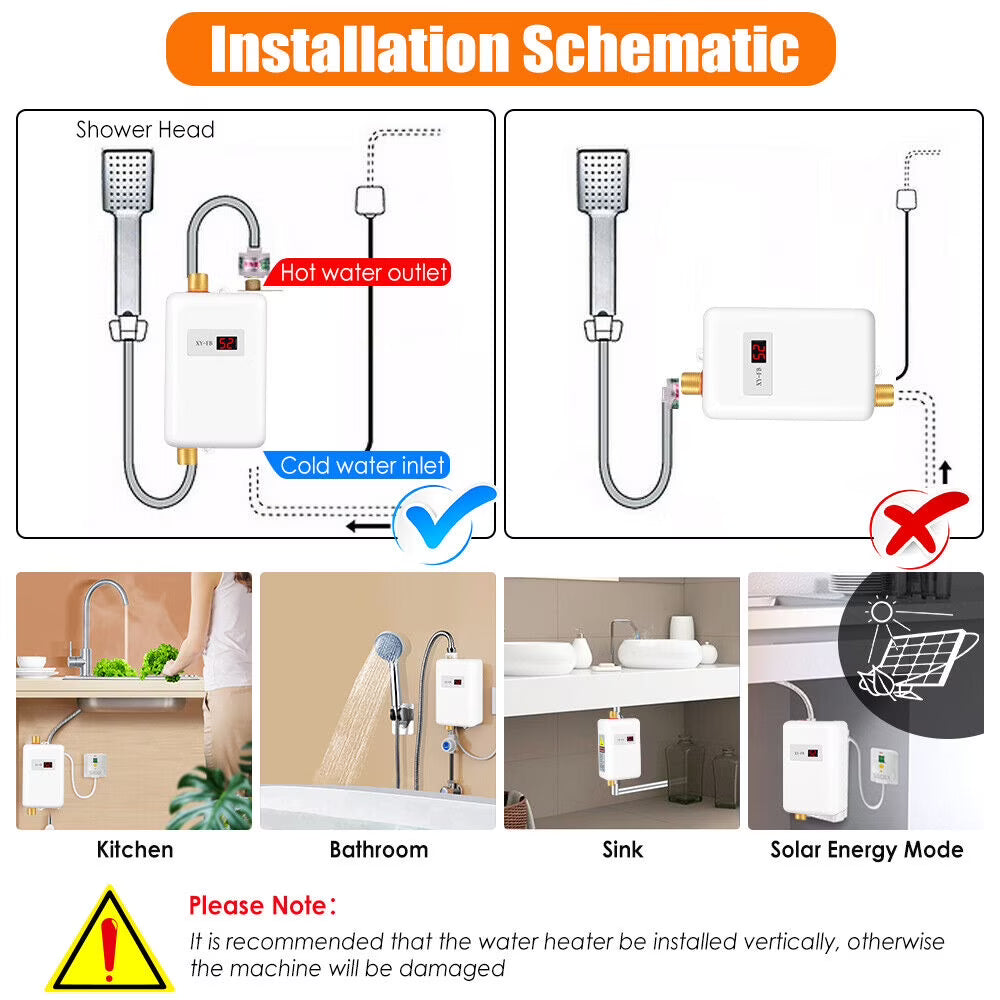 3000W Electric Tankless Water Heater P7976