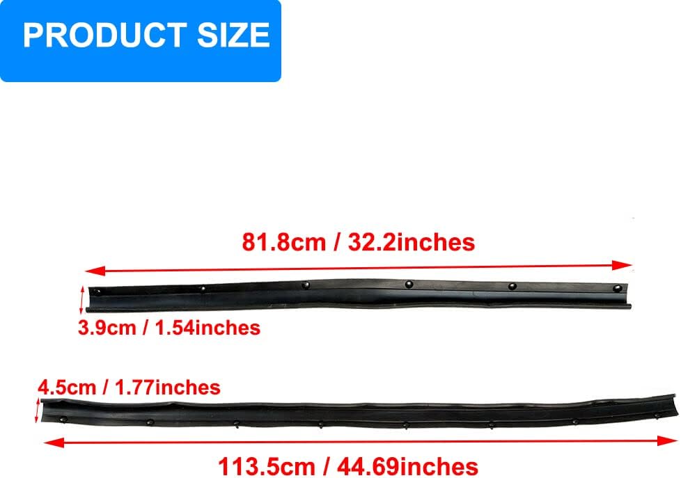Set of 4 Front & Rear Door Window Trim Seal Rubber Weatherstrip Kit U989