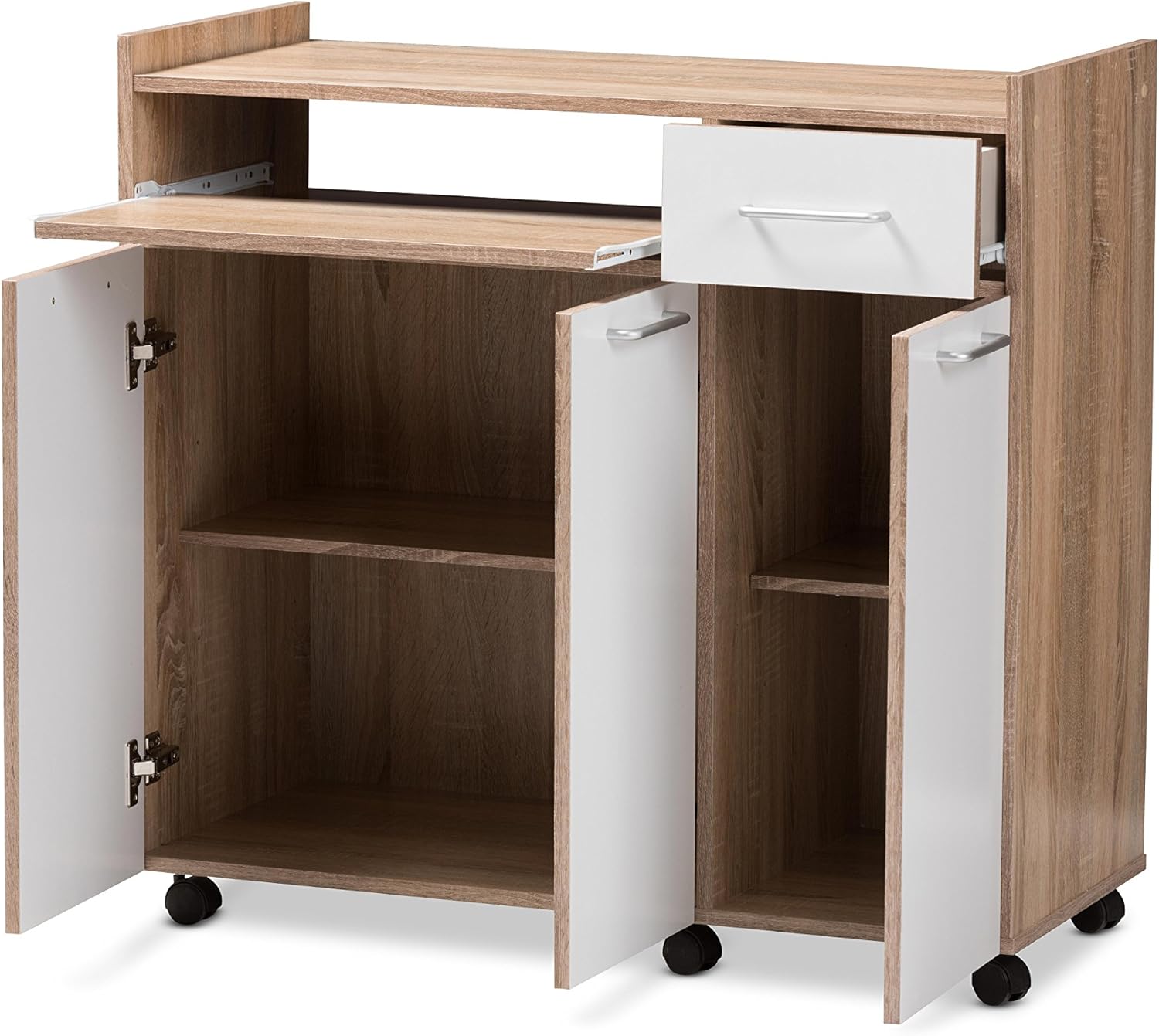 White/Oak Brown Kitchen Cabinet I7124