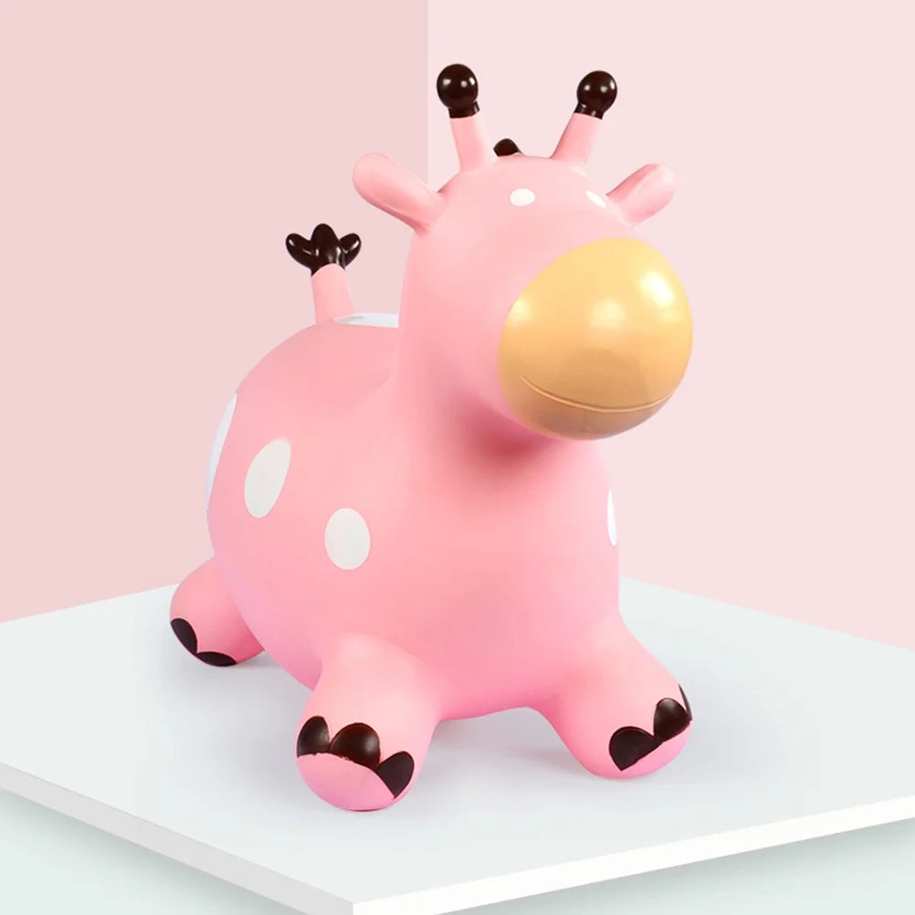Inflatable Bouncing Horse Toy with Air Pump (Pink) A685