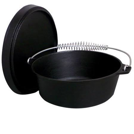 8 qt. Season Cast Iron Oval Dutch Oven with Lid T7380