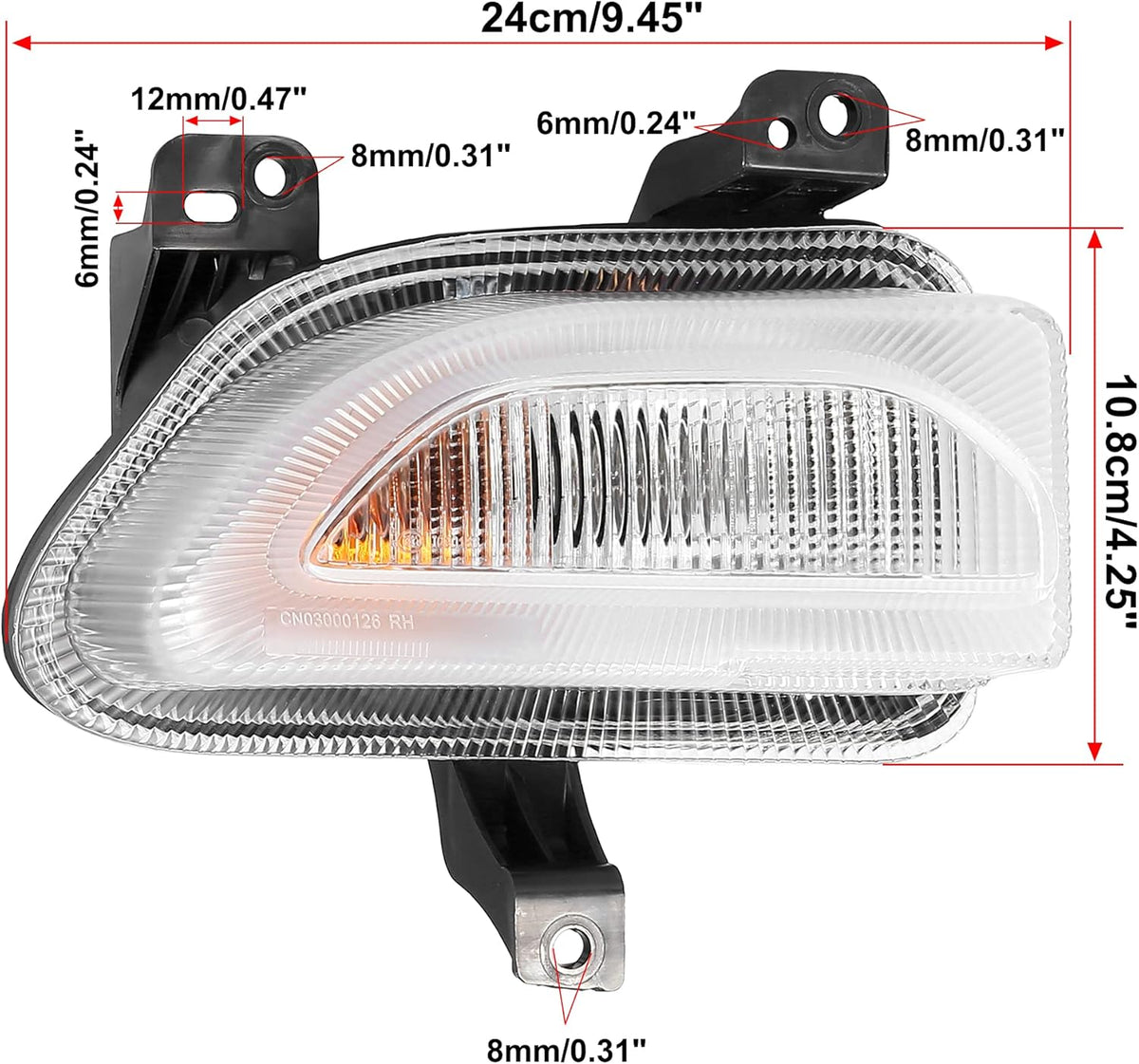 Passenger Side Front Signal Light for Jeep Renegade 2015-2018 Pack of 2 D202