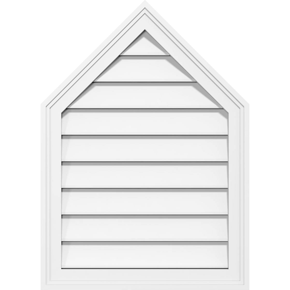 Peaked Top Surface Mount PVC Gable Vent W443