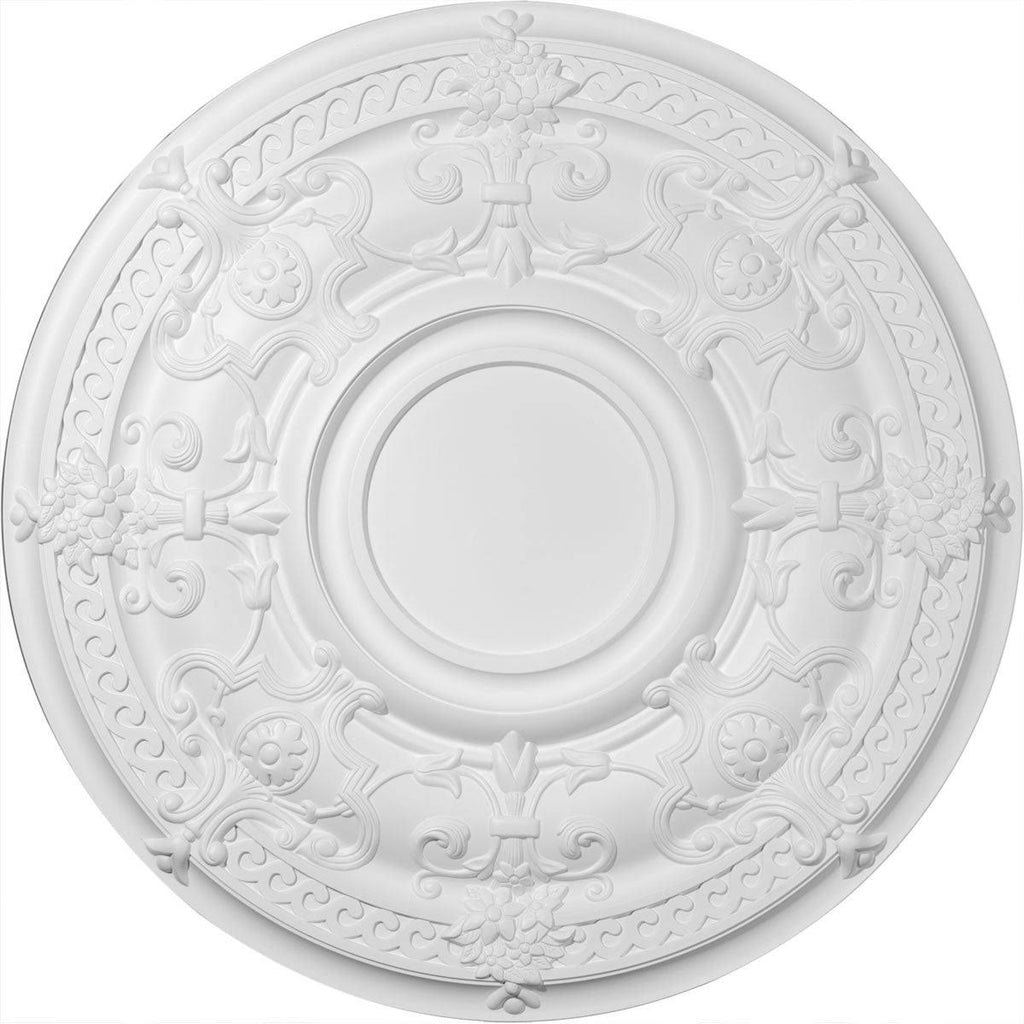 Dauphine Ceiling Medallion, Hand-Painted Platinum Z84959