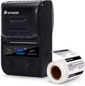 Portable Bluetooth Thermal Label Printer with 1 Pack 50x30mm Label, Black G85243