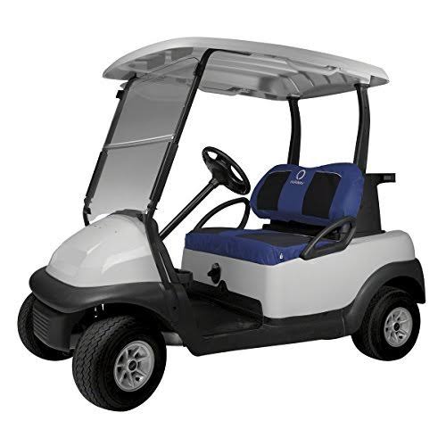 Black/Navy Golf Cart Bench Seat Cover V498007