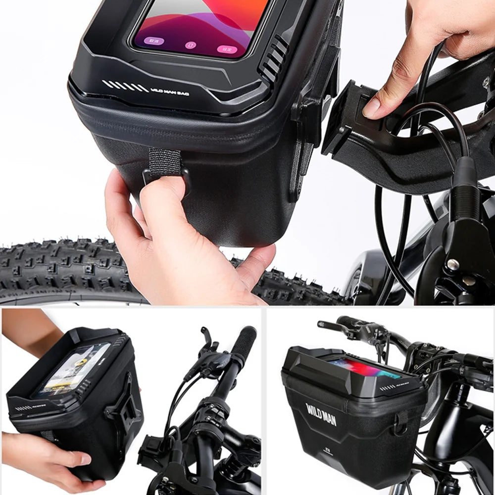 3L Waterproof Bike Handlebar Bag with Touchscreen C333879