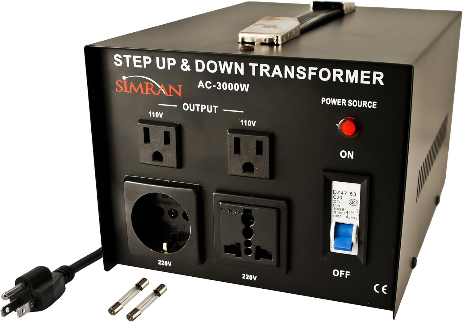 1500 Watt Voltage Power Converter Transformer, Black C541