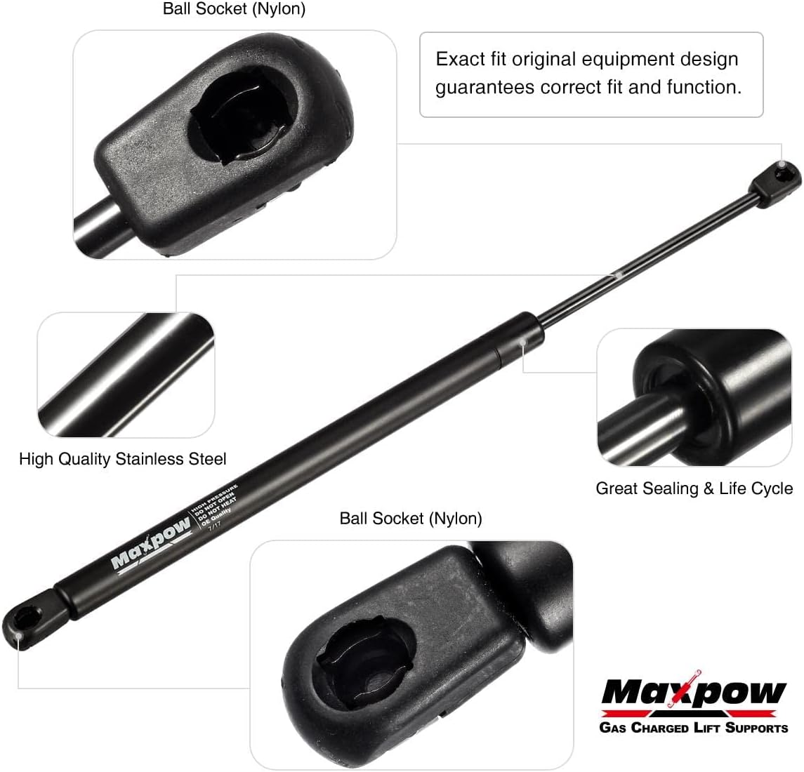 2Pcs Tailgate Lift Supports Struts Q6264