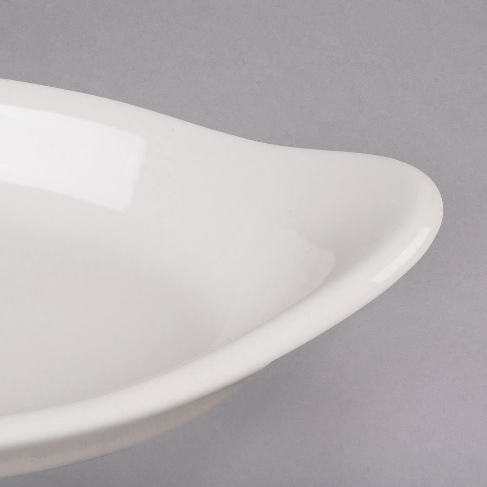 White 6 oz. Oval Welsh Rarebit Dish Q218