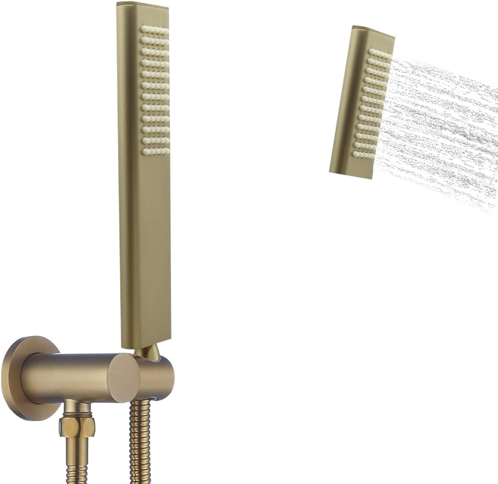Matte Black Solid Brass Hand Held Shower Wand and Hose Set, Pack of 2 Z473