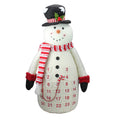 Red and White Plush Snowman Christmas Countdown Tabletop Figure B4802