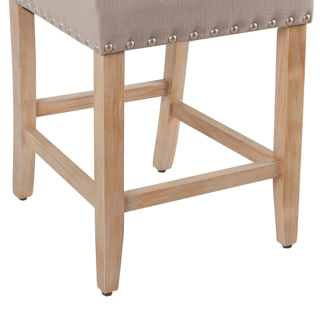 Tan Counter Stool with Nailheads U966032