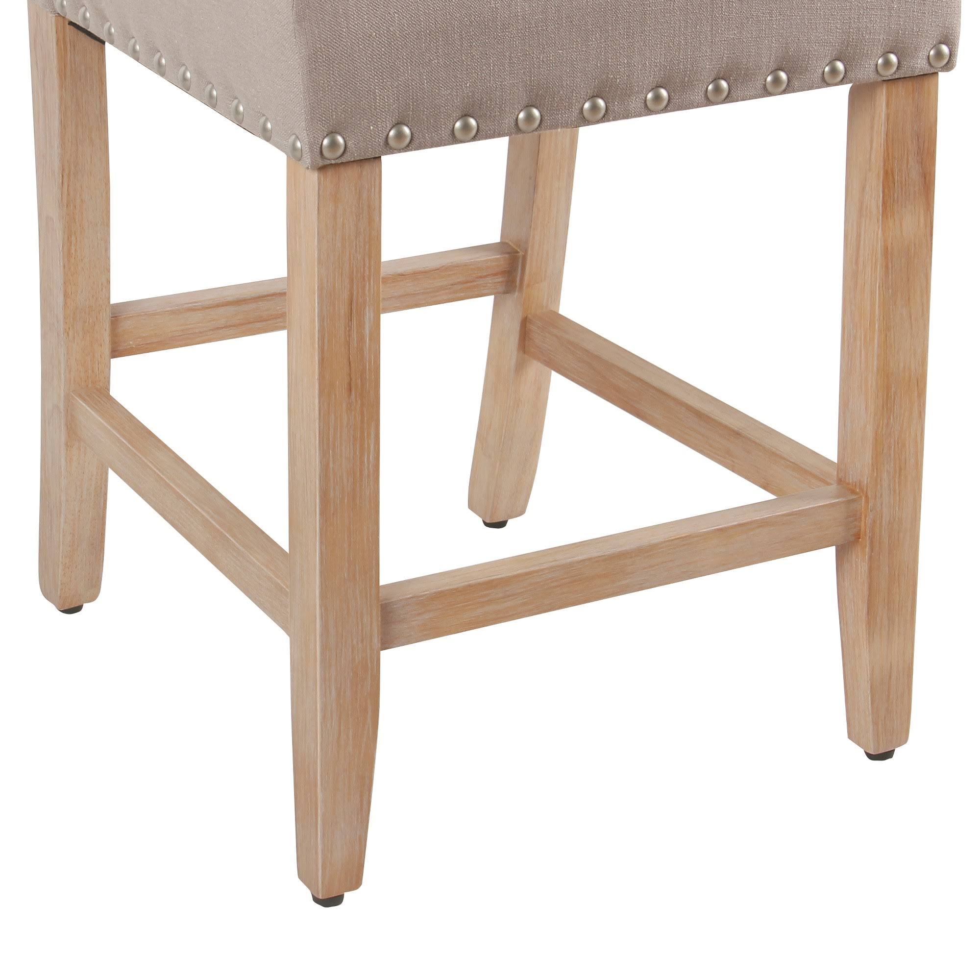 Tan Counter Stool with Nailheads U966032
