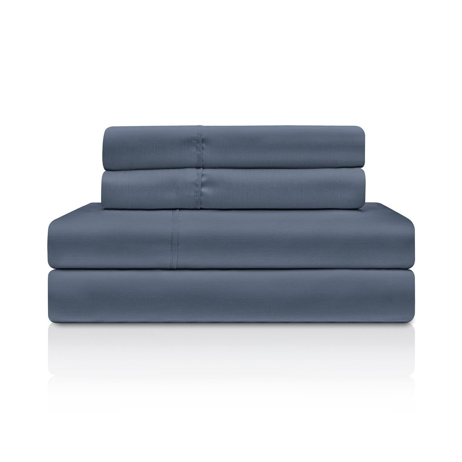 Navy Blue California King Rayon from Bamboo Microfiber Sheet Set J472932